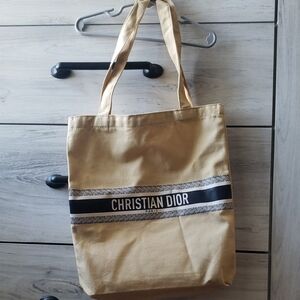 Chrisian Dior Beauty Beige Canvas Tote